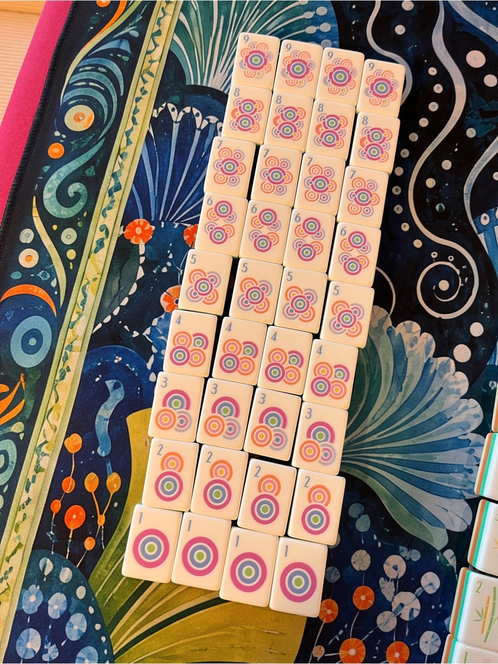 Mahjong Tile Set with Matching Mat - Picture 3 of 13